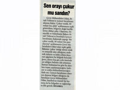 SEN ORAYI ÇUKUR MU SANDIN?(ÖZGÜR GÜNDEM)