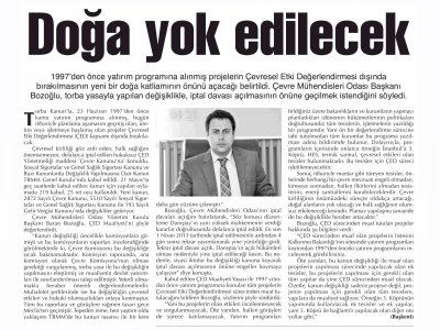 DOĞA YOK EDİLECEK(ANKARA BAŞKENT)