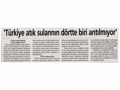 TÜRKİYE ATIK SULARININ DÖRTTE BİRİ ARITILMIYOR(YENİ NESİL)