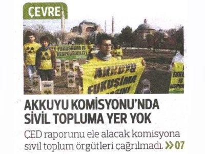 AKKUYU KOMİSYONUNDA SİVİL TOPLUMA YER YOK(RADİKAL)