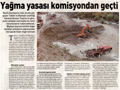 YAĞMA YASASI KOMİSYONDAN GEÇTİ(ÖZGÜR GÜNDEM GAZETESİ)