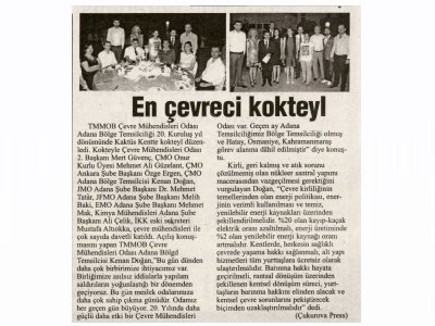 EN ÇEVRECİ KOKTEYL(ADANA ÇUKUROVA PRESS GAZETESİ))