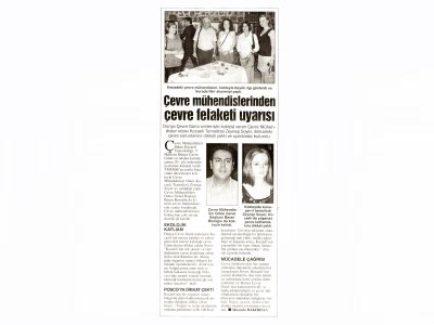 ÇEVRE MÜHENDİSLERİNDEN ÇEVRE FELAKETİ UYARISI(BİZİM KOCAELİ GAZETESİ)