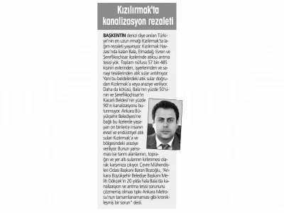 KIZILIRMAK`TA KANALİZASYON REZALETİ(YURT GAZETESİ)