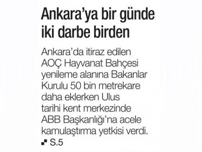 ANKARA`YA BİR GÜNDE İKİ DARBE BİRDEN(SOL GAZETESİ)