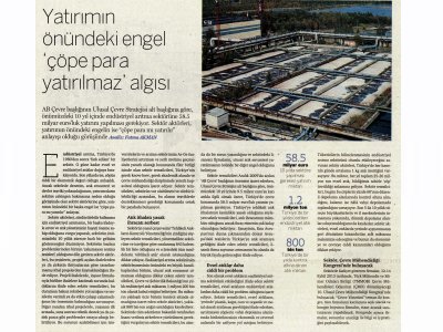 YATIRIMIN ÖNÜNDEKİ ENGEL `ÇÖPE PARA YATIRILMAZ`ALGISI(DÜNYA GAZETESİ DOSYA EKİ)