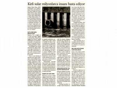 KİRLİ SULAR MİLYONLARCA İNSANI HASTA EDİYOR(SOL GAZETESİ)