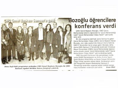 BOZOĞLU ÖĞRENCİLERE KONFERANS VERDİ(HEDEF HALK GAZETESİ)