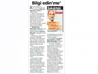 BİLGİ EDİN`ME`MİLLİYET GAZETESİ)