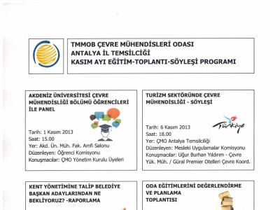 AKDENİZ ÜNİVERSİTESİ ÇEVRE MÜHENDİSLİĞİ BÖLÜMÜ ÖĞRENCİLERİ İLE PANEL