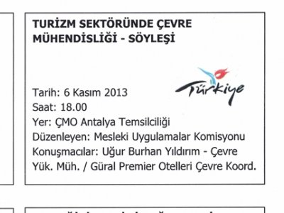 TURİZM SEKTÖRÜNDE ÇEVRE MÜHENDİSLİĞİSÖYLEŞİ