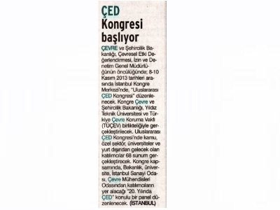 ÇED KONGRESİ BAŞLIYOREVRENSEL GAZETESİ)