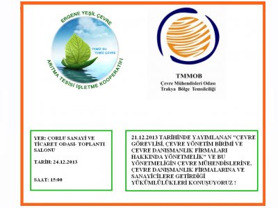 ÇEVRE GÖREVLİSİ, ÇEVRE YÖNETİM BİRİMİ VE ÇEVRE DANIŞMANLIK FİRMALARI HAKKINDA YÖNETMELİK İLE İLGİLİ SEMİNER