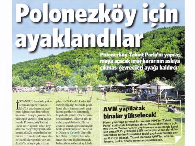 POLENEZKÖY İÇİN AYAKLANDILARVATAN GAZETESİ)