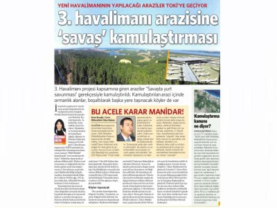 3. HAVALİMANINA ACİL İSTİMLAKVATAN GAZETESİ)