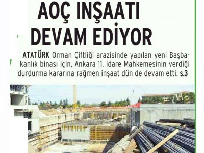 AOÇ İNŞAATI DEVAM EDİYOREVRENSEL)