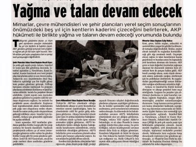 YAĞMA VE TALAN DEVAM EDECEKBİRGÜN)