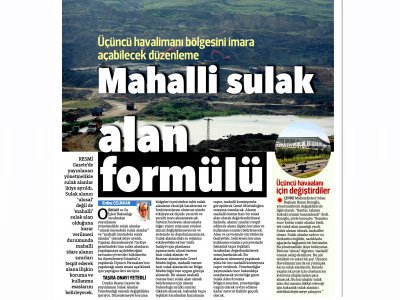 MAHALLİ SULAK ALAN FORMÜLÜHÜRRİYET)