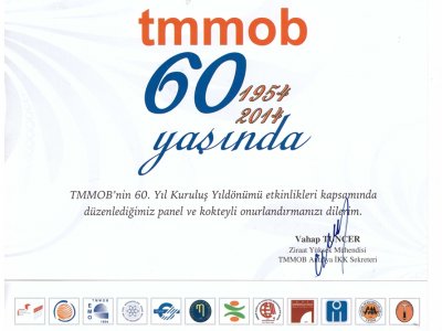 TMMOBNİN 60. KURULUŞ YILDÖNÜMÜ ETKİNLİKLERİ