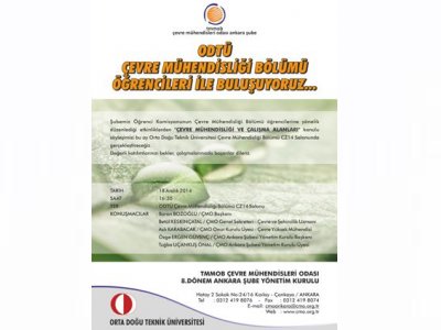 ODTÜ ÇEVRE MÜHENDİSLİĞİ BÖLÜMÜ ÖĞRENCİLERİ İLE BULUŞUYORUZ