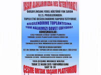 `YAŞAM ALANLARIMIZDA RES İSTEMİYORUZ` PANEL 