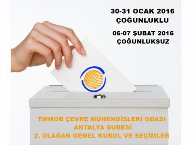 2016 ANTALYA ŞUBESİ 2. OLAĞAN GENEL KURULU VE SEÇİMLER
