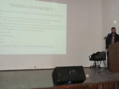 TMMOB ÇMO ISPARTA İL KOMİSYONU VE ÖĞRENCİ KOMİSYONU TARAFINDAN GERİ DÖNÜŞÜM KONULU KONFERANS VERİLDİ