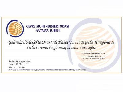 5. GELENEKSEL MESLEKTE ONUR YILI PLAKET TÖRENİ VE GALA GECESİ