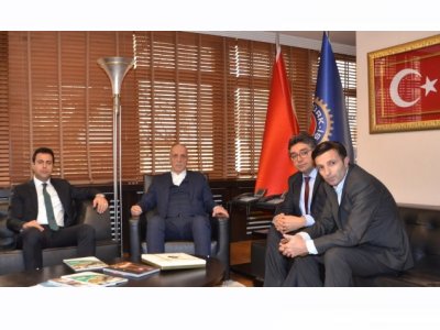 ÇMODAN TÜRKİYE İŞÇİ SENDİKALARI KONFEDERASYONU GENEL BAŞKANI ERGÜN ATALAYA ZİYARET