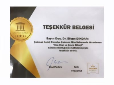 EKO-OKUL VE ÇEVRE BİLİNCİ KONULU BİLGİLENDİRME SEMİNERİNİ GERÇEKLEŞTİRDİK.