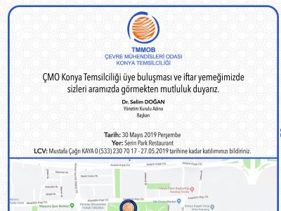 KONYA TEMSİLCİLİĞİ ÜYE BULUŞMASI VE İFTAR YEMEĞİ