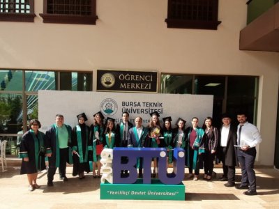 BURSA TEKNİK ÜNİVERSİTESİ MEZUNİYET TÖRENİ`NE KATILDIK.