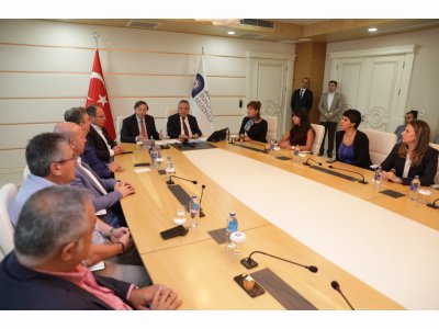 MESLEK ODALARI EŞGÜDÜM KURULUNUN ANTALYA BÜYÜKŞEHİR BELEDİYE BAŞKANI MUHİTTİN BÖCEK İLE YAPTIĞI TOPLANTIYA KATILDIK