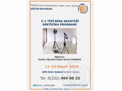 C-1 BİNA AKUSTİĞİ SERTİFİKA EĞİTİM PROGRAMI 