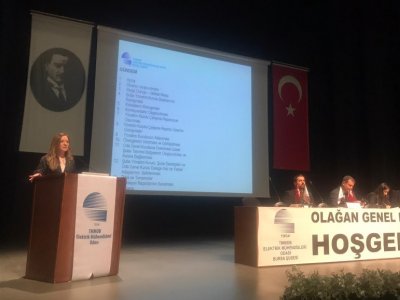 TMMOB HARİTA VE KADASTRO MÜHENDİSLERİ ODASI, PEYZAJ MİMARLARI ODASI VE ELEKTRİK MÜHENDİSLERİ ODASI BURSA ŞUBESİ`NİN OLAĞAN GENEL KURULUNA KATILIM SAĞLADIK.