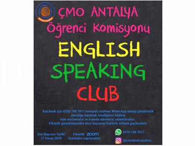 ÖĞRENCİLER İÇİN İNGİLİZCE KONUŞMA KULÜBÜ