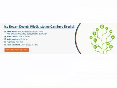 HALKBANK ÇEVRE MÜHENDİSLERİ ODASI ÜYELERİNE"İŞE DEVAM DESTEĞİ  KÜÇÜK İŞLETME CAN SUYU KREDİSİ" İMKANI SAĞLADI