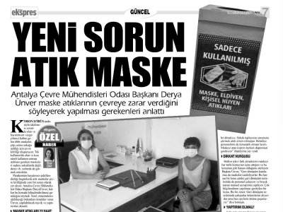 SALGIN SÜRECİNDE ATIK MASKE SORUNU