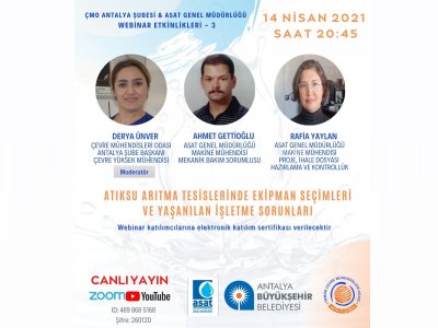 ÇEVRE MÜHENDİSLERİ ODASI ANTALYA ŞUBESİASAT GENEL MÜDÜRLÜĞÜ WEBINAR ETKİNLİKLERİ3 