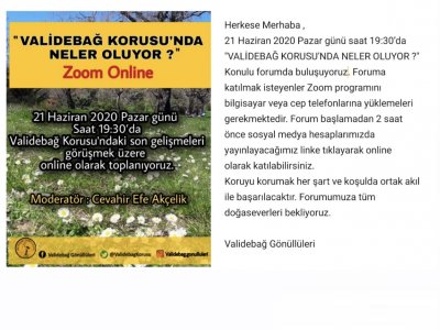 Validebağ Korusunda Neler Oluyor?  başlıklı forumu katıldı