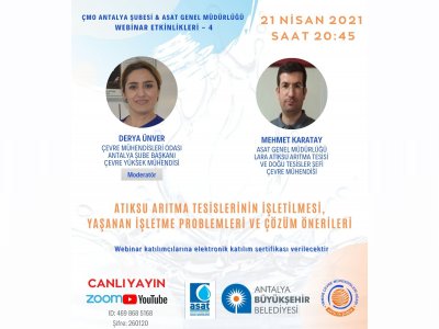 ÇEVRE MÜHENDİSLERİ ODASI ANTALYA ŞUBESİASAT GENEL MÜDÜRLÜĞÜ WEBINAR ETKİNLİKLERİ4
