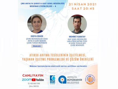 ÇEVRE MÜHENDİSLERİ ODASI ANTALYA ŞUBESİASAT GENEL MÜDÜRLÜĞÜ WEBINAR ETKİNLİKLERİ4