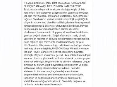 ÇMO DİYARBAKIR BÖLGE TEMSİLCİSİ CANFİDAL BOLDAŞ UNESCO DÜNYA MİRASI HEVSEL BAHÇELERİNDEKİ KİRLİLİKLE İLGİLİ RÖPORTAJ GERÇEKLEŞTİRDİ.