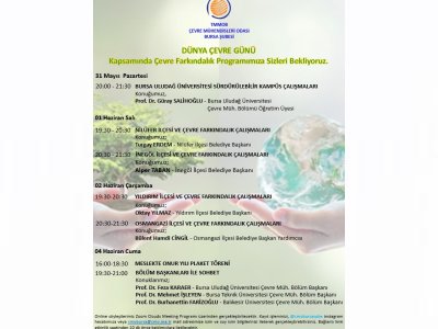 5 HAZİRAN DÜNYA ÇEVRE GÜNÜ ÇEVRE FARKINDALIK PROGRAMIMIZA DAVET