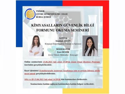 KİMYASALLARIN GÜVENLİK BİLGİ FORMUNU OKUMA SEMİNERİNE DAVET HK.