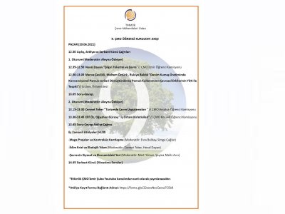 TMMOB Çevre Mühendisleri Odası 9. Öğrenci Kurultayının ilk günü çevrimiçi olarak gerçekleştirildi.