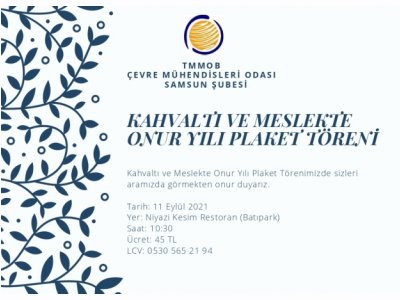 Kahvaltı ve Meslekte Onur Yılı Plaket Törenimiz-11 Eylül 2021