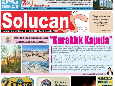 16.08.2021 TARİHİNDE ÇMO DİYARBAKIR ŞUBE BAŞKANI CANFİDAL BOLDAŞ ORMAN YANGINLARI, KURAKLIK VE MUSİLAJ HAKKINDA GAZETE SOLUCAN İLE RÖPORTAJ GERÇEKLEŞTİRDİ.