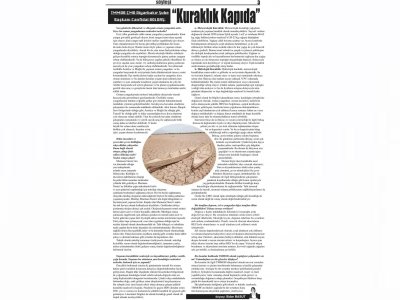 16.08.2021 TARİHİNDE ÇMO DİYARBAKIR ŞUBE BAŞKANI CANFİDAL BOLDAŞ ORMAN YANGINLARI, KURAKLIK VE MUSİLAJ HAKKINDA GAZETE SOLUCAN İLE RÖPORTAJ GERÇEKLEŞTİRDİ.