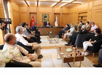 TMMOB HEYETİ AFET BÖLGEMİZ MANAVGAT ZİYARETİNDE BULUNDU